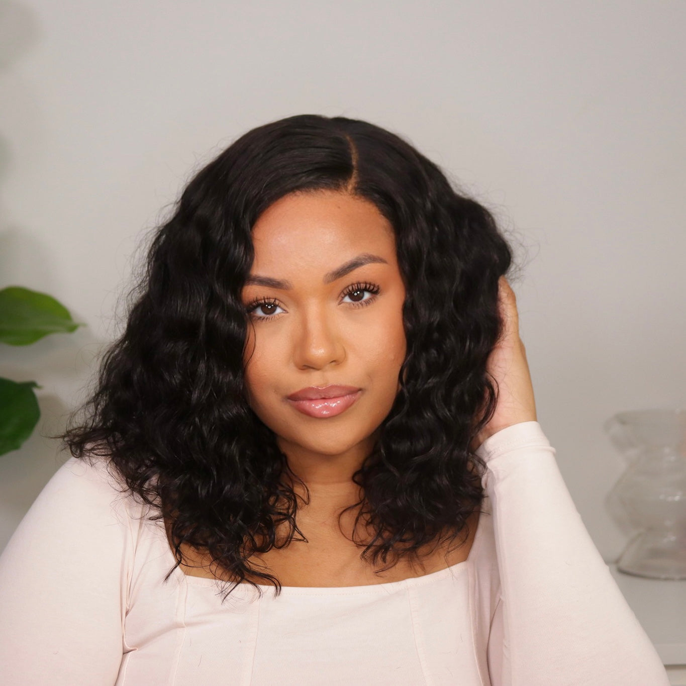 Spring Gift | Office Vibe Shoulder Length Water Wave Undetectable Invisible Lace Wig