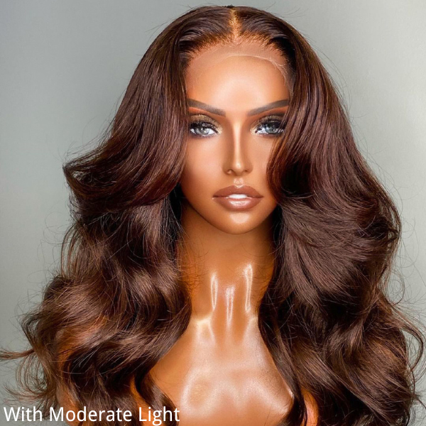 Chestnut Brown Loose Wave 5x5 Closure Lace Glueless Wig;Pre-plucked Wig;