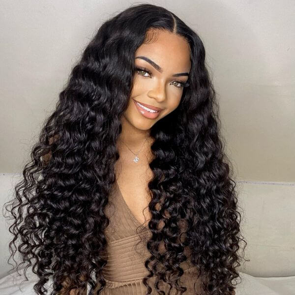Deep Wave Wig, Closure Lace Wig, Glueless Wig, Deep Wave Wig, Curly Wig