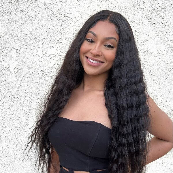 Flowy Bohemian Curls Wig | Curly Glueless 5x5 Closure Lace Wig Pre-plucked
