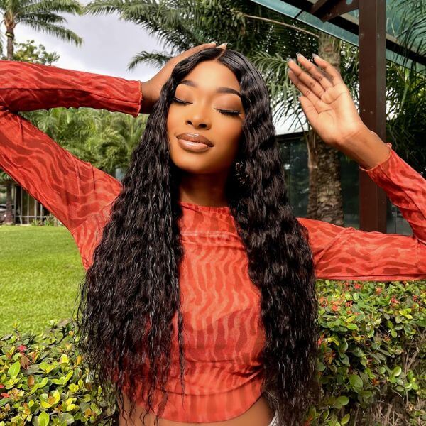Flowy Bohemian Curls Wig | Curly Glueless 5x5 Closure Lace Wig Pre-plucked