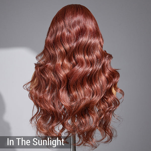 Gloria Caramel Reddish Brown Body Wave 13x4 Lace Front Wig C Part | Limited Design