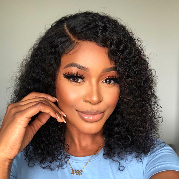Flash Sale | Wet And Wavy Natural Side Part 4x4 Lace Closure Wig | Glueless
