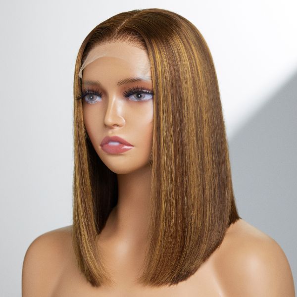 Sleek Highlights Glueless Closure Bob Wig