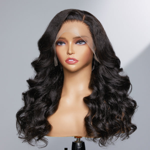 Body Wave Wig, Dreamy & Realistic Kinky Body Wave 13x4 Frontal Lace Wig