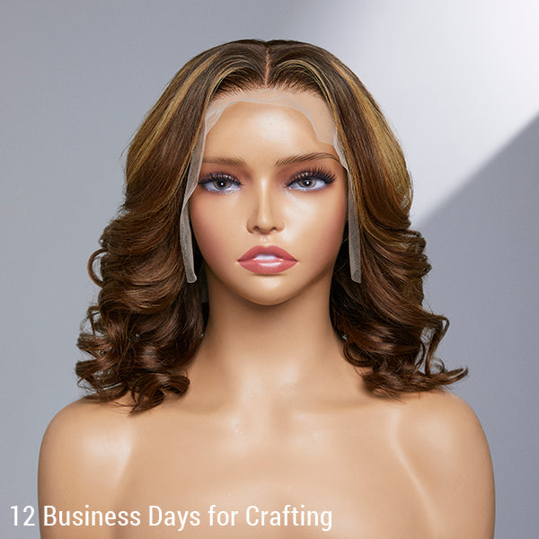 Bertha Highlight Loose Water Wave 13X4 Frontal Lace Wig Bleached & Pre-Plucked | Limited Design