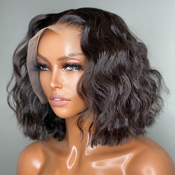 Summer Trendy Water Wave Glueless 13x4 Frontal Lace Wig | Natural Hairline