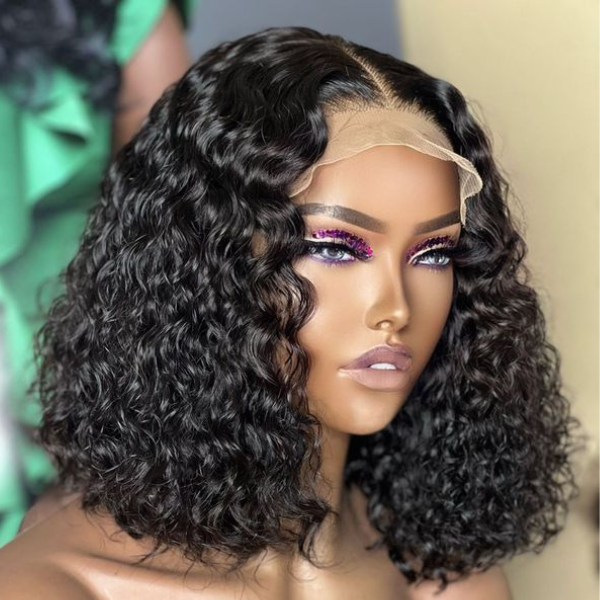 4x4 Glueless Lace Closure Short Water Wave Wig | Vacation Vibes