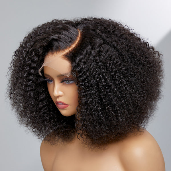 Another Side view of Poppin and Classic Afro Curly Glueless 5x5 Closure Lace Wig