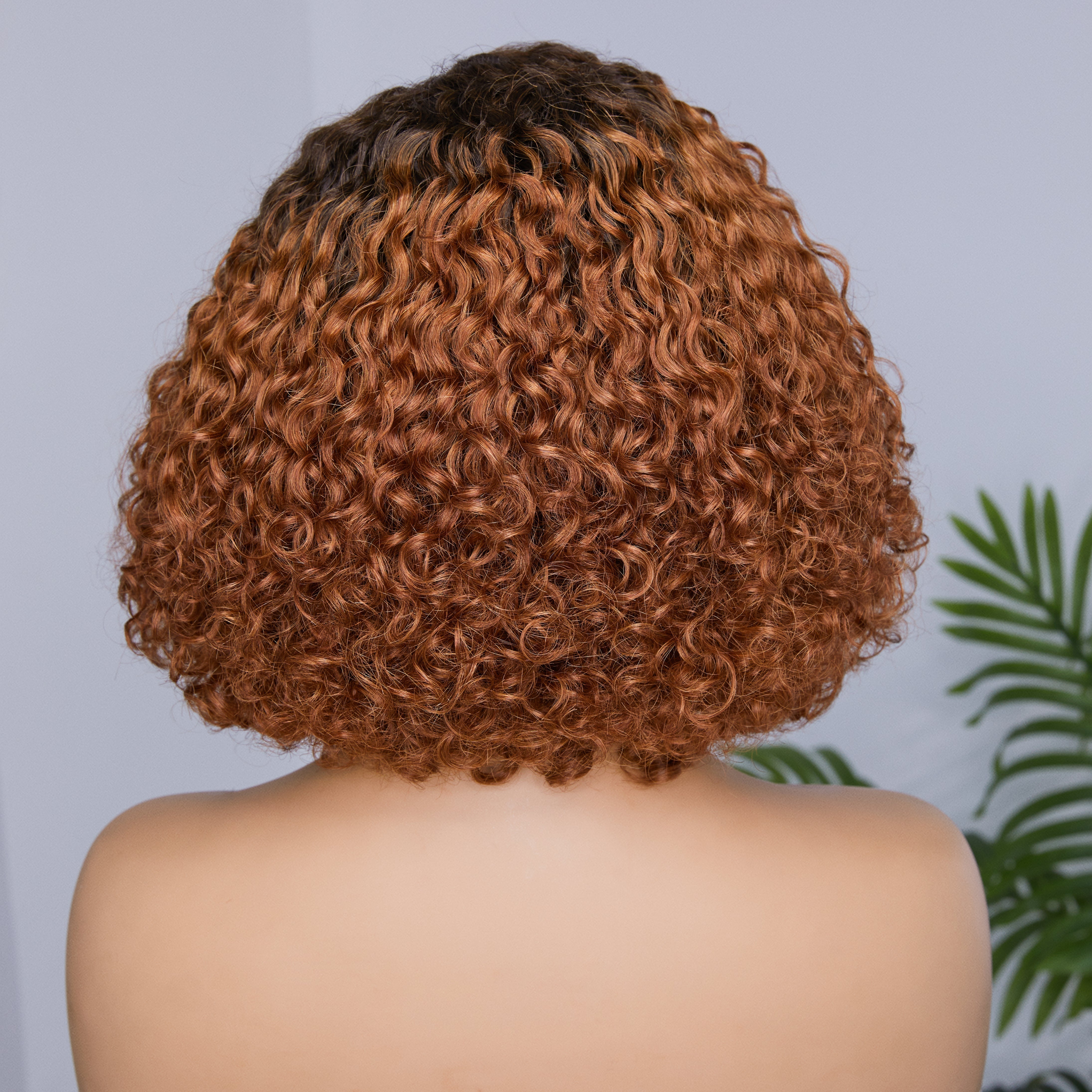 Special Sale | Trendy Mix Brown Curly Glueless Undetectable Invisible Lace Wig