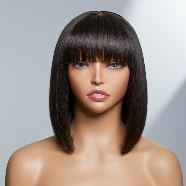 Flash Sale | Upgraded Silky Straight Bob Wig With Bangs