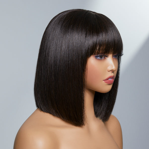 Flash Sale | Upgraded Silky Straight Bob Wig With Bangs