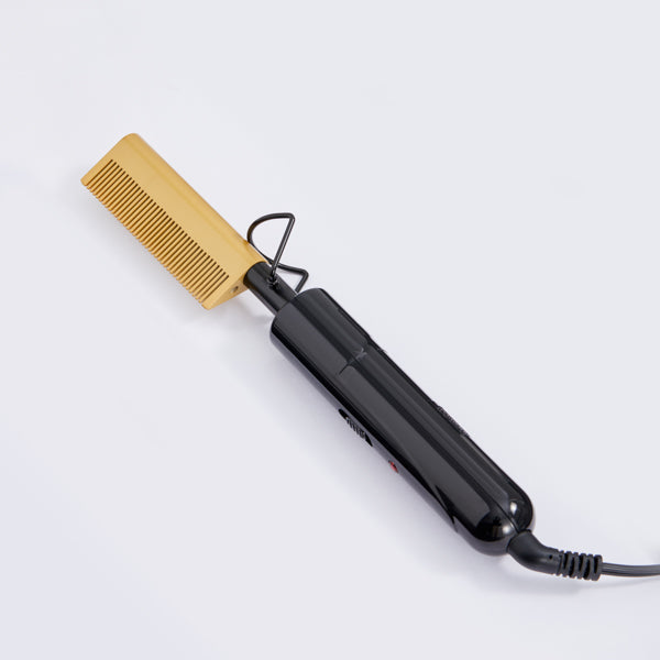 Temperature Adjustable Hot Comb For Straightening Curling Hair Portable