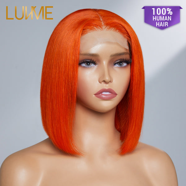 Luvme Fiery Orange Glueless 4x4 Closure Bob Wig | Halloween Limited
