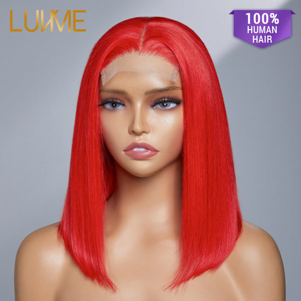 Luvme Fairycore Red Glueless 4x4 Closure Bob Wig | Halloween Limited