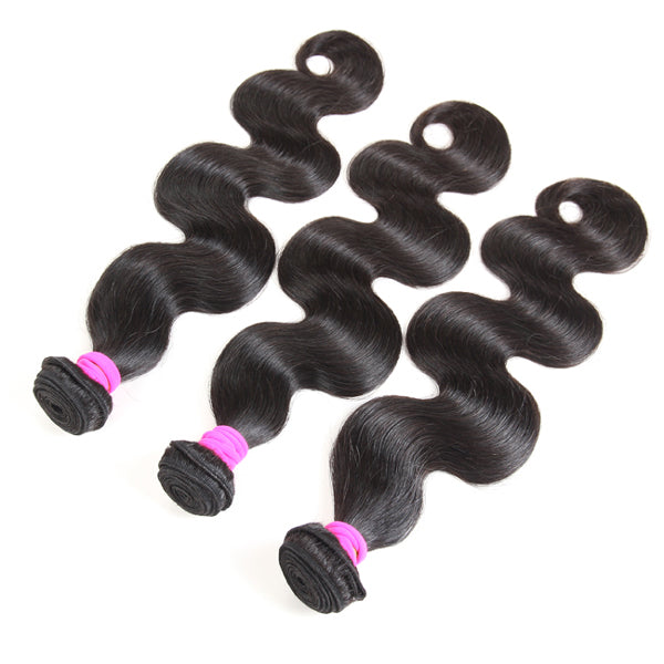 3 paquetes de cabello humano virgen, todas las texturas.