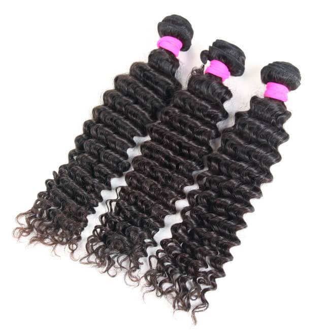 3 paquetes de cabello humano virgen de onda profunda, mejores paquetes