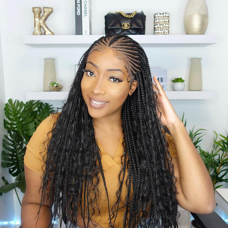 Cornrow Water Wave 12x5 Lace Frontal Wig