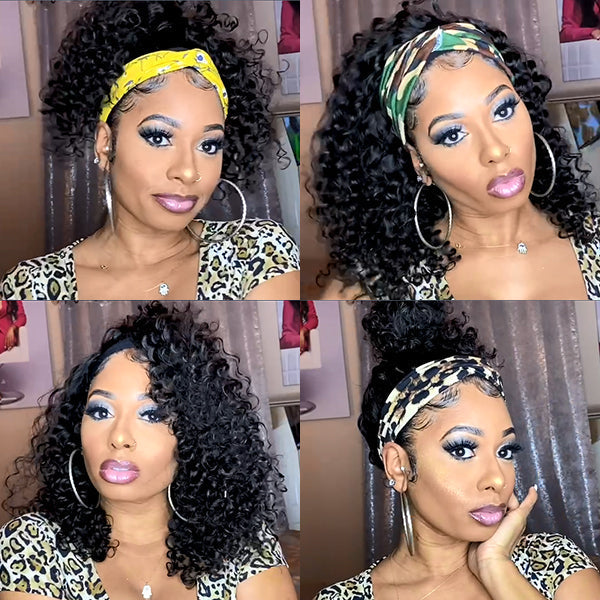 Welcome Back | Deep Wave Affordable Curly Headband Wig (Get Free Trendy Headband)