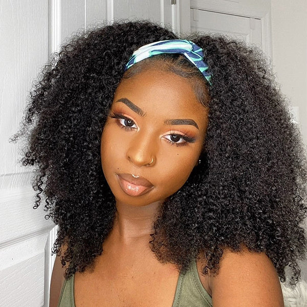 Jerry Curl Affordable Headband Wig (Get Free Trendy Headband)   headband wigs headband wig human hair curly headband wig