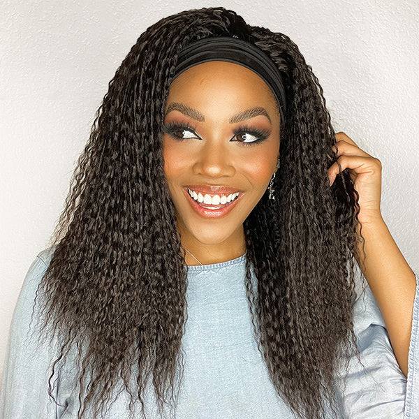 LUVME TWIST | Super Natural Beginner Friendly Headband Wig | Afro Inspired   headband wigs headband wig human hair curly headband wig