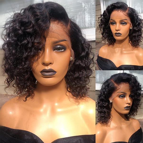 Summer Celebrity Style Curly Glueless Compact Frontal Lace Wig