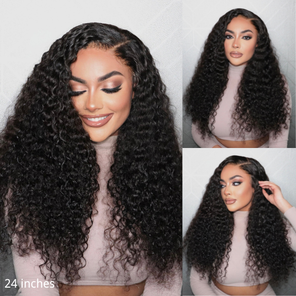 180% or 200% Density Water Wave Undetectable Glueless 5x5 Lace Closure Wig