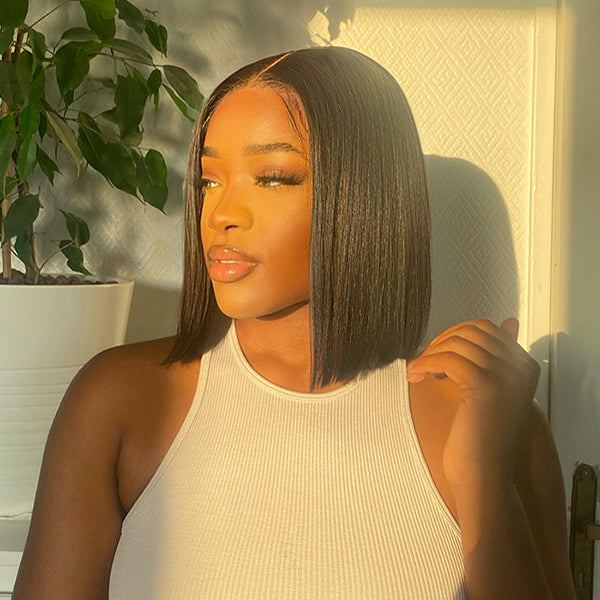 Bienvenido de nuevo | Peluca Bob sin pegamento de encaje invisible indetectable 5x5 | Encaje HD real 