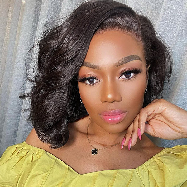 Bombshell Body Wave Short Compact 13X4 Lace Frontal Wig | Gorgeous Curls