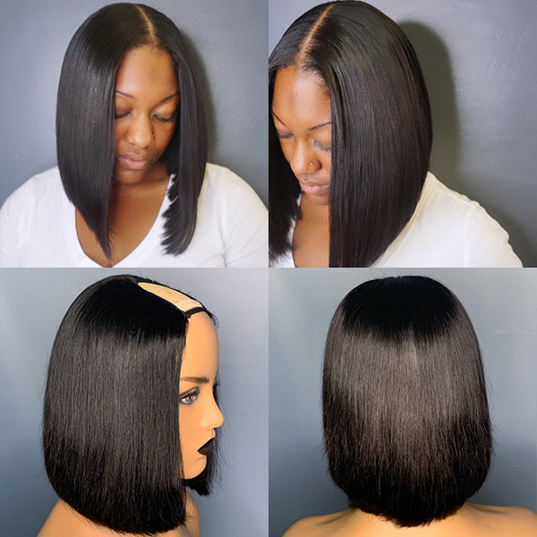 Quick & Easy U Part Bob Wig Affordable Wig