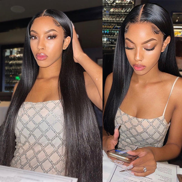 Undetectable Invisible Lace Straight 13x4 Frontal Lace Wig | Real HD Lace