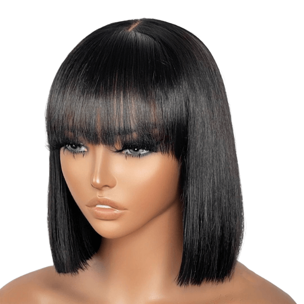 Welcome Back | Realistic Yaki Straight Bob With Bangs Minimalist Undetectable Lace Wig